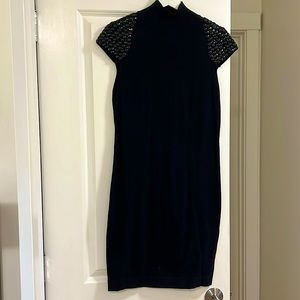 Guess by Marciano black dress with rhinestones on shoulders - like NEW